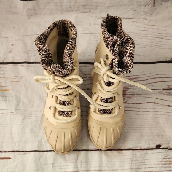 Schutz Jan Tweed Leather Booties Size 8.5 - Picture 5 of 10